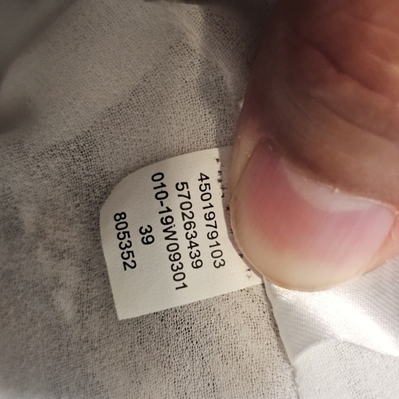 WHBM Off-the-Shoulder Blouse Pastel Chiffon Snake Print Ecru White Tan Pink Sz s - Picture 9 of 11